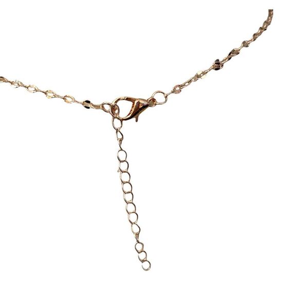 (J1)Rose Gold Toned Rosary Necklace - Picture 3 of 5